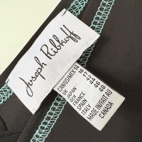 Joseph Ribkoff Black Garment with Blue Stitching - Picture 2 of 5